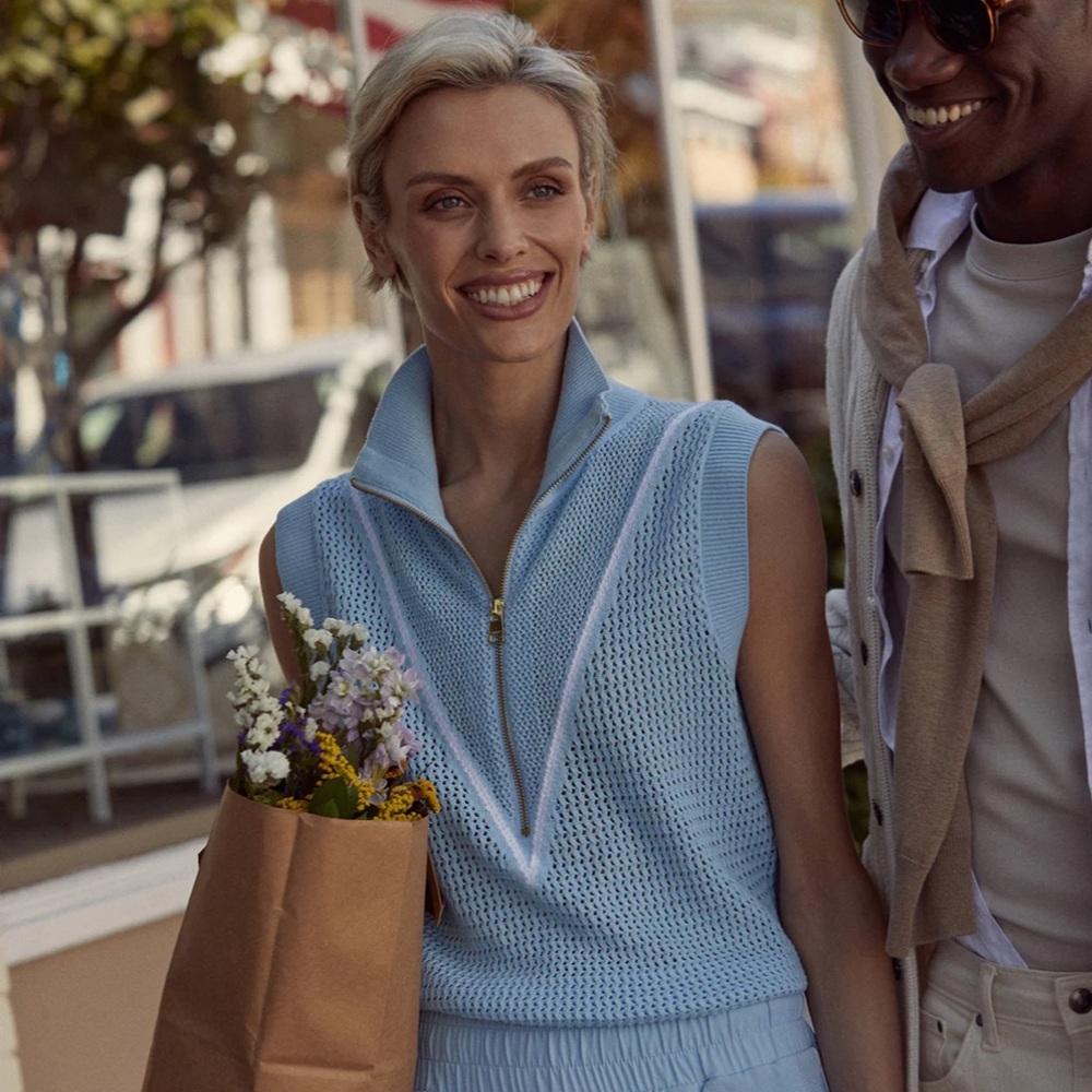 NWT Varley Allena Half Zip Vest, medium